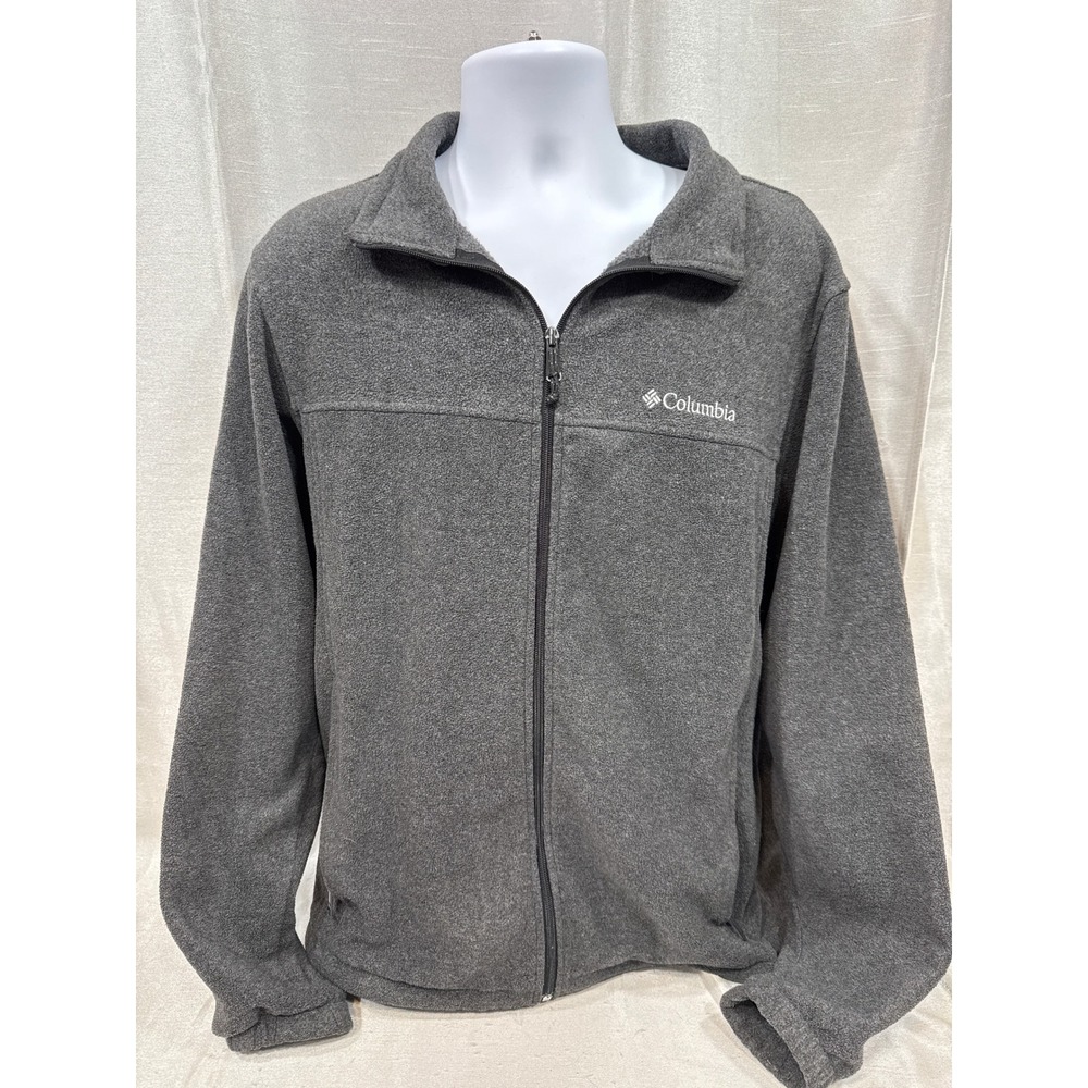Columbia Steens Mountain Mens Full Zip‎ Fleece Jacket Charcoal Gray Large L
